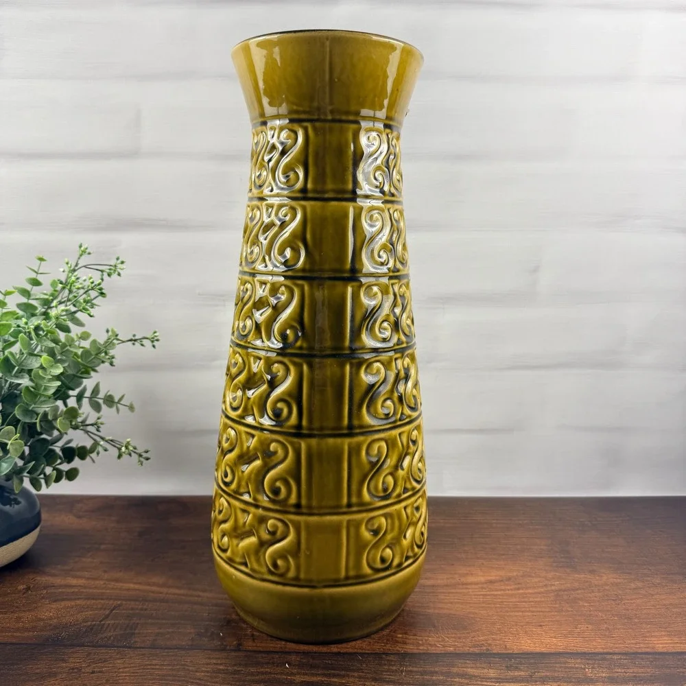 Carstens Tönnieshof Europa 7252-40 West German Pottery Floor Vase MCM 1960s 16